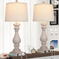 29" Tall Table Lamp for Living Room Set of 2,Vintage Bedside Nightstand Lamps with USB C+A Ports & AC Outlet,3-Way Dimmable Touch Control Desk Lamp for Bedroom,Color 2