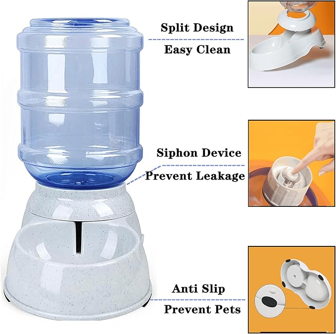 Automatic Dog Water Dispenser, 3 Gallon| 11L Gravity Automatic Pet Water Dispenser Station, Pet Waterer for Dogs and Cats, Large Capacity Water Feeder-Mewly Pet