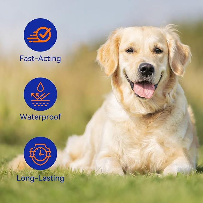 Flea and Tick Prevention for Dogs, Addcool Dog Flea and Tick Treatment, Flea & Tick Control Topical Drops, 3 Doses, Vet-Recommended(45-88 lbs)-Mewly Pet