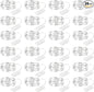 Brightown 24 Pack LED Fairy Lights Battery Operated 7 ft 20 LED String Light Waterproof Silver Wire Firefly Starry Lights for Crafts Wedding Party Bedroom (White)
