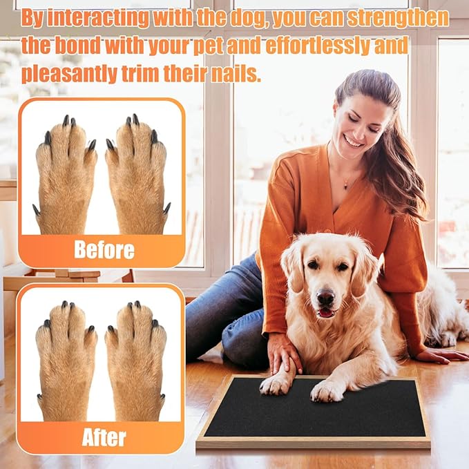 Pet Nail Self Adhesive Replacement Emery Paper Fits Most Dog Scratch Pad Cat Litter Box DIY on The Places Where Pets Like to Scratch Alternatives to Cat and Dog Nail Clippers (10in*13ft, Black)-Mewly Pet