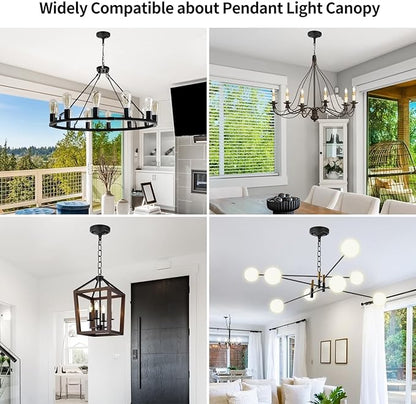 5.16Inch Light Canopy Kit, Ceiling Plate for Chandelier with Mounting Hardware, Iron Ceiling Canopy Kit for Pendant Light, Easy to Install