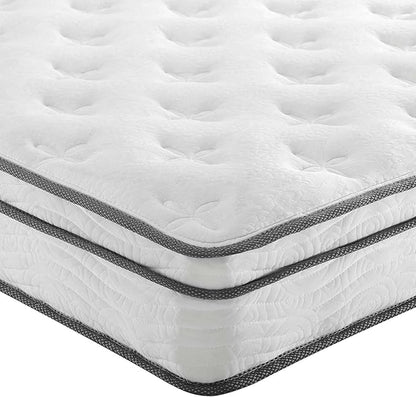 Modway Jenna 8” Innerspring and Memory Foam Narrow Twin Mattress With Individually Encased Coils White