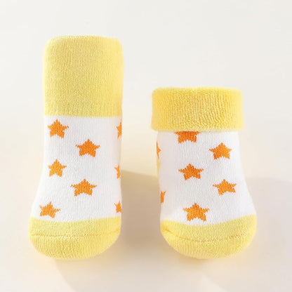 Unisex Baby Terry Socks 5-Pack for Baby boy and girl 0-12 Months Warm Cotton Socks