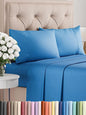 Twin 4 Piece Sheet Set - Comfy Breathable & Cooling - Ultra-Soft Hotel Luxury Bedding Set with 8-16 Inch Deep Pockets - 1 Flat & 1 Fitted Sheet & 2 Pillowcases - Wrinkle Free & Easy Care - Royal Blue