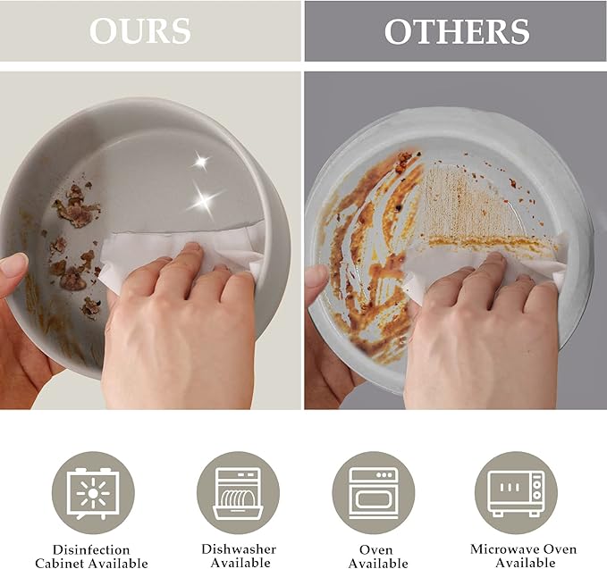 SPUNKYJUNKY 15° Slanted Ceramic Dog and Cat Bowl with Wooden Stand, Tilted Bulldog Food and Water Bowl No Slip Non-Spill for Cats Medium Dogs Big Face Pets 28.7 OZ (3.6 Cups, Grey)-Mewly Pet