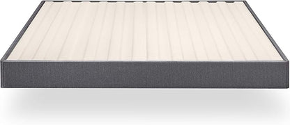 ZINUS Upholstered Metal and Wood Box Spring, 7.5 Inch Mattress Foundation, Easy Assembly, Fabric Paneled Design, Queen