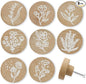 8Pack 1.8" Wood Dresser Boho Kitchen Furniture Drawer Cabinet Decorative Knobs and Pulls