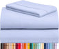 LuxClub 3 PC Sheet Set Bed Sheets Deep Pockets 16" Eco Friendly Wrinkle Free Cooling Machine Washable Hotel Bedding Silky Soft - Sky Blue Twin XL