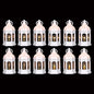 LLQ Mini Ramadan Lantern (12Pcs-5in) - Moroccan Small Lanterns Decorative, Eid Mubarak Decorations for Home, Ramadan Gifts for Family, Table Centerpiece
