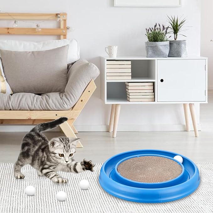 Cat Track Balls Replacement Track Balls for Turbo Round Scratcher Toy (4 pcs)-Mewly Pet