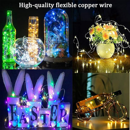 24 Multi Color Changing Fairy Lights USB Powered with Remote Control, 33ft 100 RGB LED Bright Silver Wire Starry String Lights for Christmas Tree, Wedding Party, Indoor, Garden, Bedroom Holiday Décor