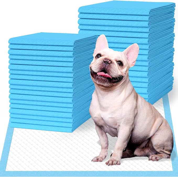 IMMCUTE Puppy Pee Pads 22"x23", 50 Count, Super Absorbent Leak-Proof Disposable Dog Training Pads for Puppies, Adult Dogs Cats & Other Pets Potty Piddle Pads for Crate, Kennel & Indoor/Outdoor Use-Mewly Pet