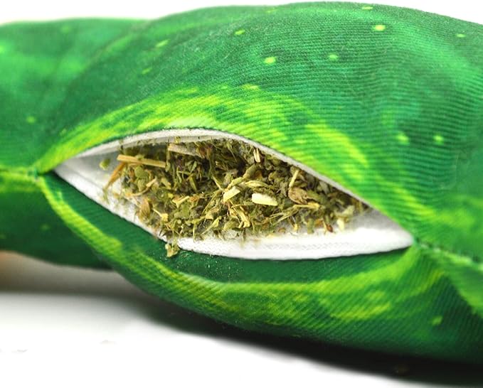 Meowijuana Pickle Bundle | Get Kickin' Refillable Spicy Pickle Toy and Meowi-Waui Catnip | Promotes Play and Cat Health | Includes North American Organic Catnip-Mewly Pet