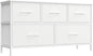SONGMICS Dresser for Bedroom, Chest of Drawers, TV Stand, Steel, MDF, 5 Non-Woven Fabric Drawers, Storage Organizer Unit, Closet, Entryway, Cloud White and Snow White ULGS322W01S