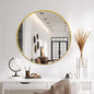 Bathroom Mirrors for Wall,Gold Frame Mirror,26'' Round Circle Mirror for Entryway Bedroom Vanity(26'',Gold)