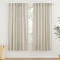 RYB HOME Sheer Curtains 63 inches - Solid Linen Texture Window Shades, Back Tab Hanging Light Airy Privacy Sheer for Bedroom Living Room Cafe, Angora, W 52 x L 63 Long, 1 Pair
