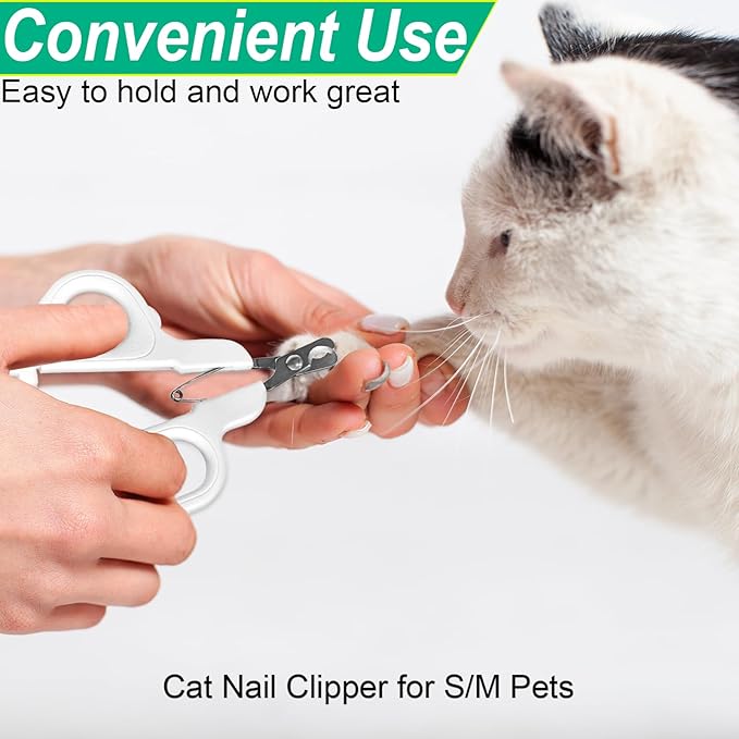 Professional Small Cat and Dog Nail Clippers Sharp Blades Stainless Steel Pet Nail Trimmers with Safety Lock to Avoid Injury for Cats Rabbits Dogs Small Animals-Mewly Pet
