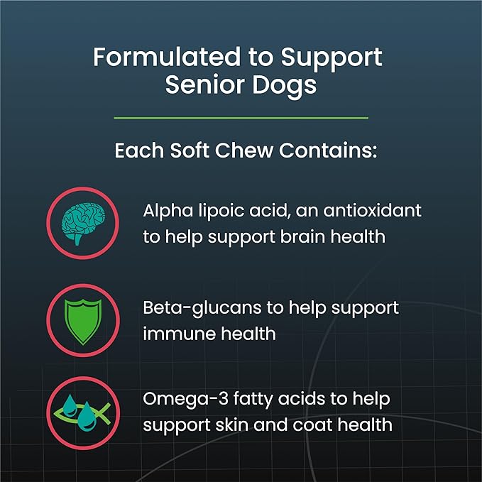 Nutramax Dasuquin Joint Health Supplement for Small to Medium Senior Dogs – for Immune Support, Skin & Coat Health, and Brain Health, 84 Soft Chews-Mewly Pet