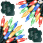Christmas Lights Battery Operated 4 Pack 8 Feet 20 LED String Lights on Green Wire with 8 Modes Waterproof Tree Lights for Outdoor Indoor Holiday Party Garden Xmas Tree Decorations, Multicolor