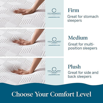 Lucid 10 Inch Memory Foam Mattress - Plush Feel - Infused with Refreshing Bamboo Charcoal and Cooling Gel - Bed in a Box - Temperature Regulating - Pressure Relief - Breathable - Queen Size
