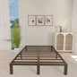 ALDRICH 10 Inch Metal King Size Bed Frame - Double Black Basic Steel Slats Platform, Easy Assembly Heavy Duty Noise Free Bedframes, No Box Spring Needed