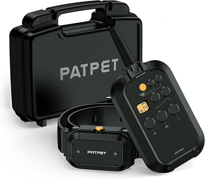 PATPET Dog Training Collar with Remote(3/4 Mile) - Outdoor Hunting E Collar for Dogs Training, Shock Collar for Medium Large Dogs(15-140 lbs)