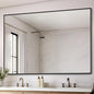 Black Bathroom Mirror for Wall, 36x48 Inch Rectangle Mirrors with Metal Frame, Modern Vanity Wall Mirror Decor for Entryway Hangs, Bathroom Living Room Horizontal or Vertical