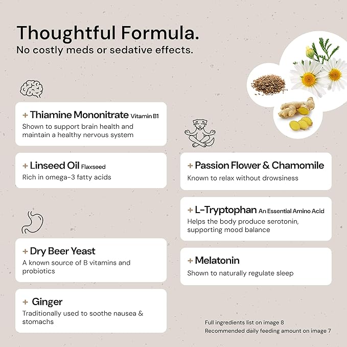 MalsiPree Calming Chews for Dogs - 145 pcs Chicken - Helps Regulate Mood - Relief Treats - No Sedative Effect - Freeze Dried - with Passion Flower & Melatonin-Mewly Pet