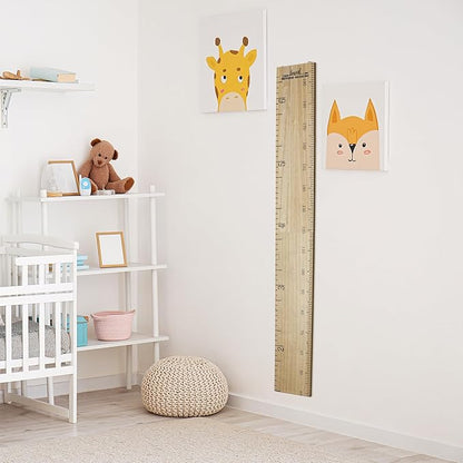 Eersida Growth Chart for Wall Kids Height Growth Chart Wooden Ruler Nursery Wall Decor Boys Girls Height Measurement Loved Beyond Measure for Room Hanging Decor(Classic Style)