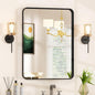 24×32 Bathroom Vanity Mirrors for Over Sink - Rectangle Mirrors for Wall with Rounded Corners & Aluminum Frame, Tempered-Glass, Modern, Farmhouse, Horizontal/Vertical, Bedroom, Entryway