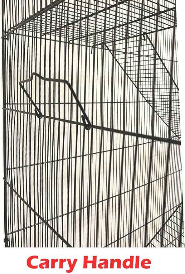 X-Large 5-Levels Tight 3/8-inch Bar Spacing Ferret Chinchilla Sugar-Glider Rats Mice Gerbil Chew Free Cage with Removable Rolling Stand, 31-Inch by 19-Inch by 55-Inch-Mewly Pet