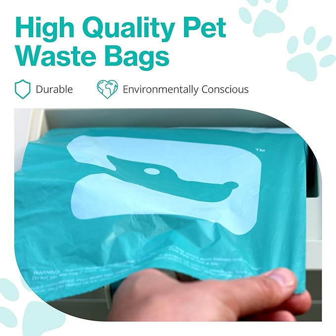 PawPail Dog Poop Bags with Activated Carbon Filter - Standard Roll | 1 Roll of 200 Pet Waste Bags-Mewly Pet