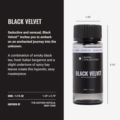 Hotel Collection Diffuser Oil-Black Velvet Pro-Pod-Aromatherapy Essential Fragrance Oil-Zesty Citrus, Juicy Black Fig& Floral Rose-50ML 1.7 Fl oz