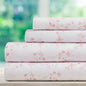 DREAMCARE Full Size Bed Sheets - Luxurious Floral Full Sheet Set - 4 Pc Ultra Soft Breathable Wrinkle Free Brushed Microfiber Floral Blossom