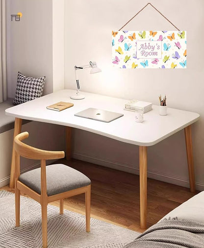 Personalized Butterfly Sign Fantasy Theme Door Décor For Kids Room Custom Name Little Man Cave Wall Art Decor, Nursery Art Plate For Girls Room Boys Bedroom