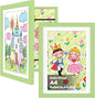KINLINK A4 Kids Art Frames Set of 2, Solid Wood Kids Artwork Frames Changeable with Acrylic Front Opening Holds 150 Pictures, Art Frame for Kids Artwork with Mat or without Mat, Light Green