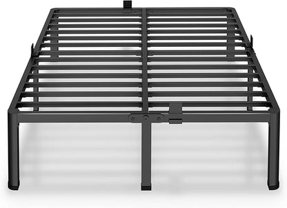 MAF 12 Inch California King Metal Platform Bed Frame with Round Corner Legs, Mattress Slide Stopper, 3000 LBS Heavy Duty Steel Slats Support, No Box Spring Needed, Noise Free