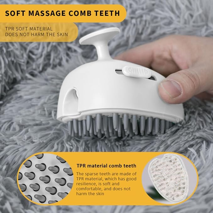 Cat Steam Brush for Shedding, 4 in 1 Rechargeable Steam Brush for Cats and Dogs, Anti-Static, Massage, Cleaning, Shedding & Combing All In One!-Mewly Pet