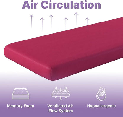 NapQueen 5 Inch Twin Memory Foam Mattress, Medium Feel, CertiPUR-US Certified, Bed in a Box, Breathable Soft Fabric Cover, Pink