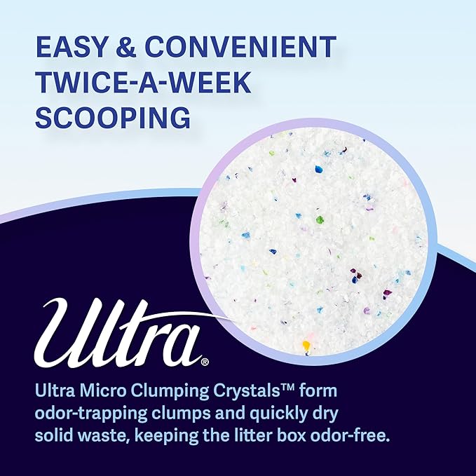 Ultra Clumping Micro Crystals Cat Litter - Dust Free, Soft on Paws, Fragrance Free - 5 Lbs.-Mewly Pet