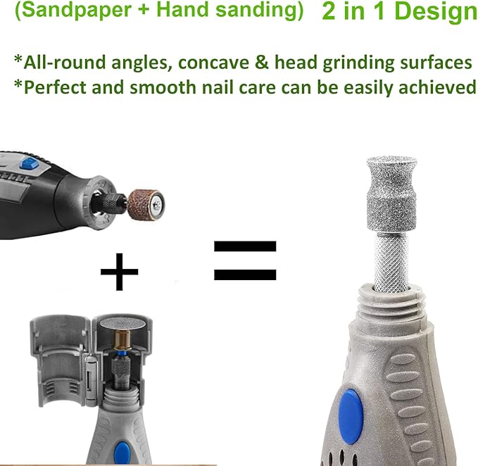 FlashA+60 Diamond Dog Nail for Dremel, Screw-Mounted Mode Nail Dremel Tool for Dogs, Especially Suitable for Long-Haired Dogs, Dremel Polishing Bits, Animals Nail Care & Home Grinder Tools-Mewly Pet