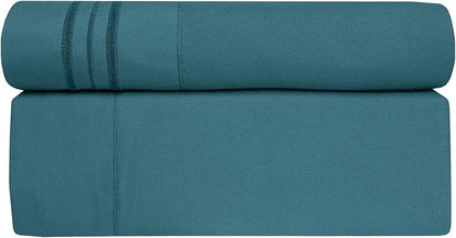 Sweet Home Collection 1800 Thread Count Sheet Set – Soft Egyptian Quality Brushed Microfiber Sheets – Luxury Bedding Set with Flat Sheet, Fitted Sheet, 2 Pillow Cases (Pack of 12)