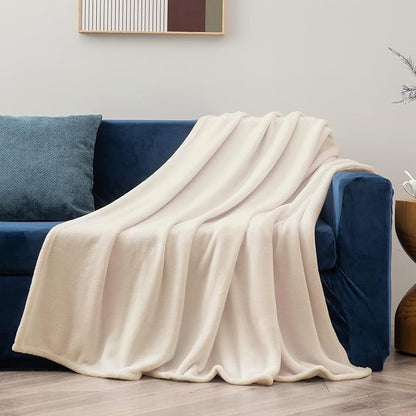 BEDELITE Fleece Blanket King Size Blankets for Bed, Luxury Plush Cozy Fuzzy Blanket 108x90 inches, Super Soft Warm Lightweight Throw Blanket All Seasons Suitable, Beige
