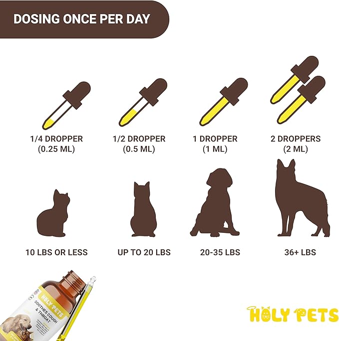 Cough Medicine for Dogs & Cats, Respiratory Infection Support - Sneezing Relief & Kennel Cough Treatment - Pet Asthma Support - Made with Natural Ingredients in The USA (4oz)-Mewly Pet