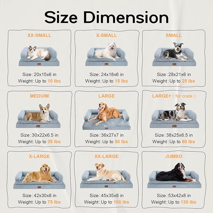 Small Dog Bed Waterproof Orthopedic Dog Beds for Small Dogs Cats Comfy Cat Bed with Washable Removable Cover-Mewly Pet