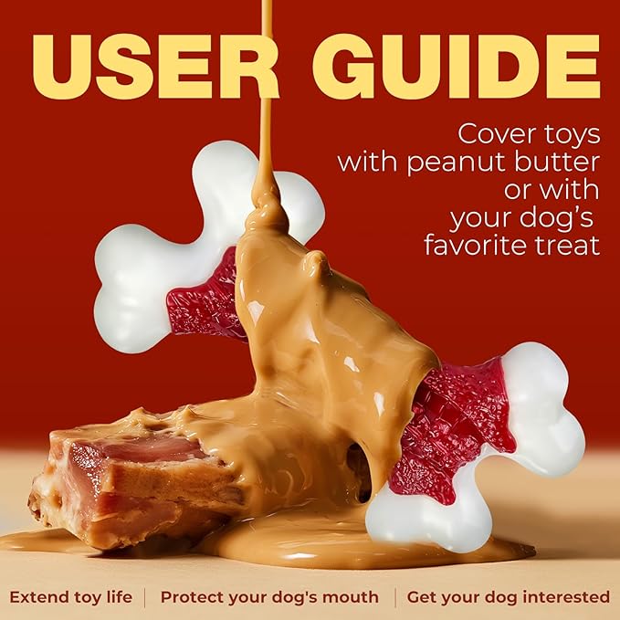 Tough Dog Toys, Toys for Aggressive Chewers Large Breed, Chew Dogs, Bone Toy Nylon Dogs Almost Indestructible-Mewly Pet