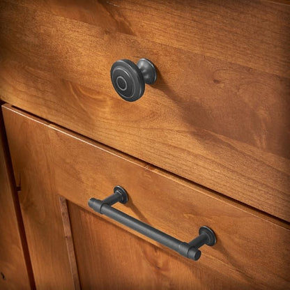 Franklin Brass Francisco (10-Pack) Cabinet Handles 4" Hole Center Pulls | Soft Iron Hardware for Kitchen Drawers, Dressers, Furniture P29617K-SI-B