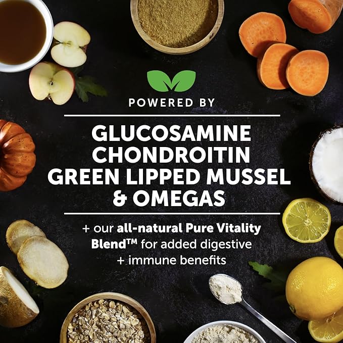 Hip & Joint Health Max Strength - Natural Joint Supplement for Dogs Chews - Glucosamine, Omega-3s, Chondroitin, Green Lipped Mussel - Help Improve Mobility, May Reduce Discomfort (90 ct)-Mewly Pet