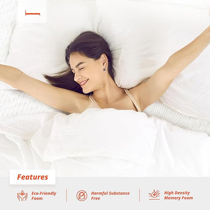 PrimaSleep Queen Mattress, 6 Inch Gel Memory Foam Mattress, Gel Infused for Comfort and Pressure Relief, CertiPUR-US Certified, Bed-in-a-Box, Medium Firm, Queen Size